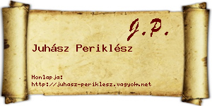 Juhász Periklész névjegykártya